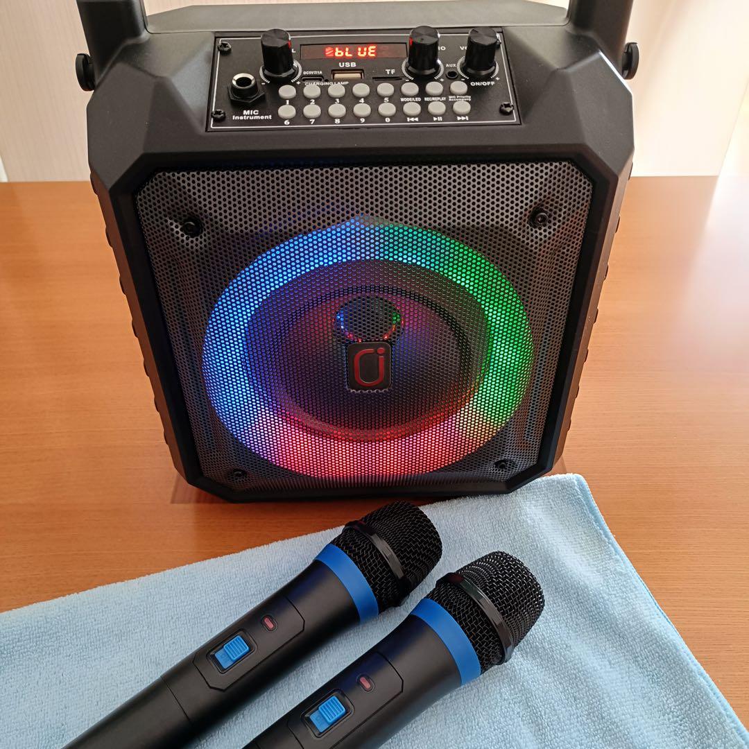 ポータブルスピーカー JYX-T17-Tワイヤレスマイク2本付き