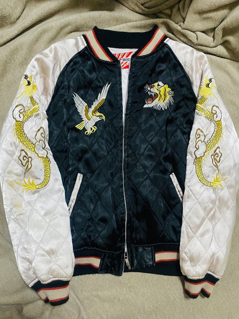 HOUSTON 日本限定 龍 スカジャン unisex vintage レーヨン