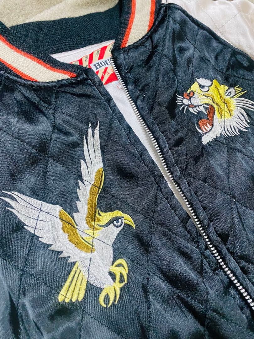 HOUSTON 日本限定 龍 スカジャン unisex vintage レーヨン