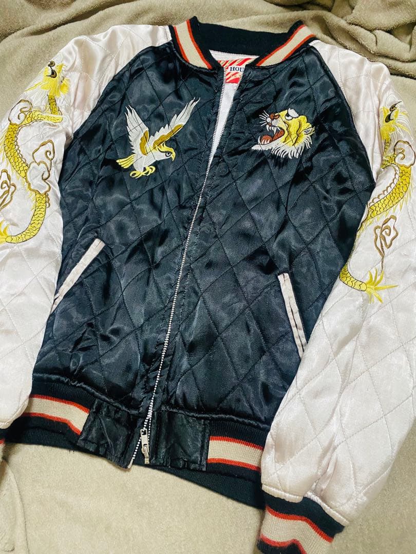 HOUSTON 日本限定 龍 スカジャン unisex vintage レーヨン