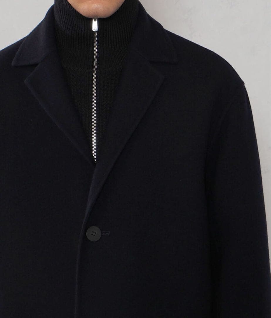 トゥモローランド　ギャルリーヴィー　メルトン　ネイビー　ウール　カシミヤ　コート