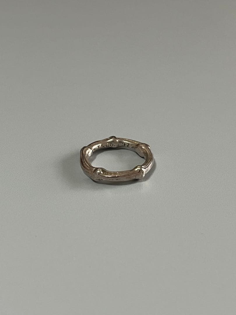 希少・廃盤品★ティファニー ヴィンテージ バンブーリング シルバー925 19号