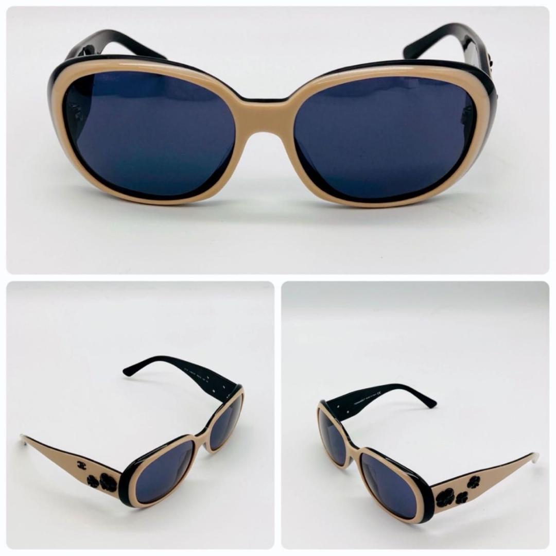 シャネル カメリア ココマーク サングラス 箱 ケース 保存袋付き ベージュ