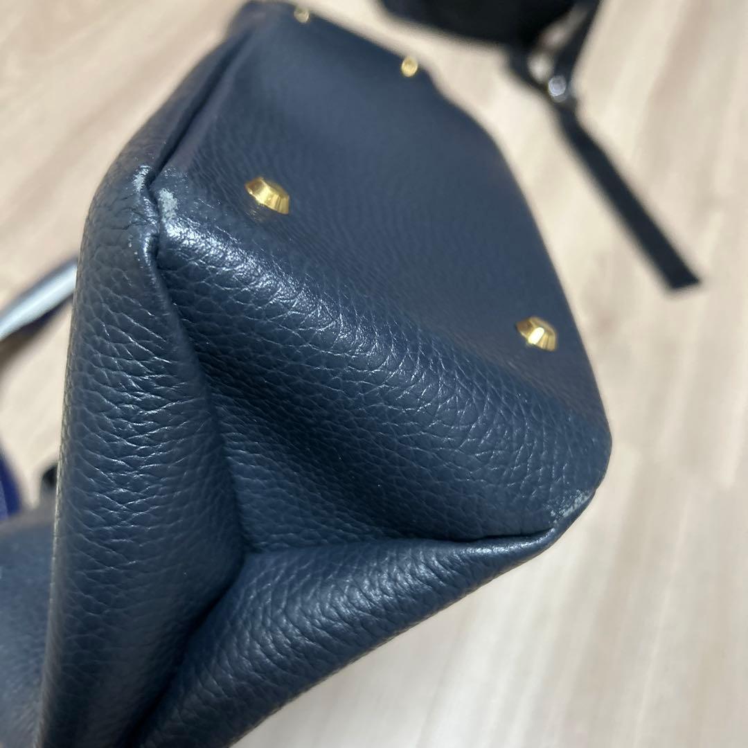 【週末価格】スタジオアタオ　バッグ　エルヴィ　ネイビー