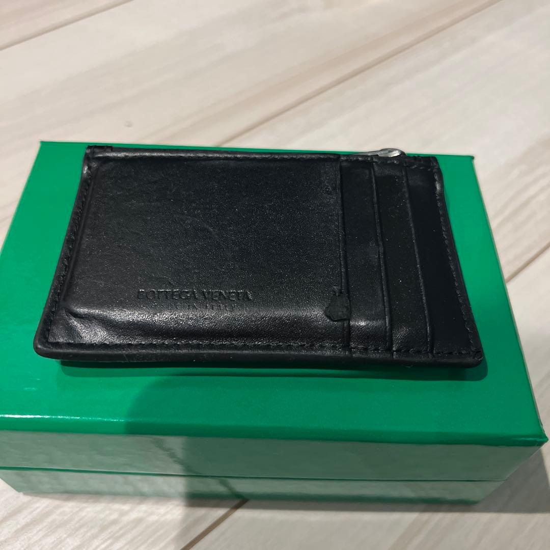 BOTTEGA VENETA ブラックレザー　小銭・カードケース