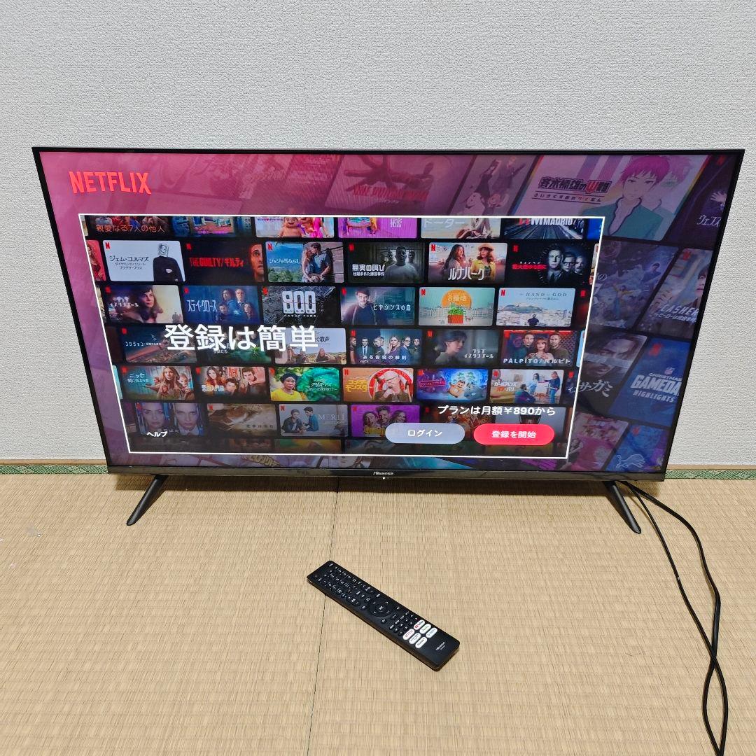 スマートテレビ40型 ハイセンス ネット動画️⭕️地上波 24年製✨新品に近い