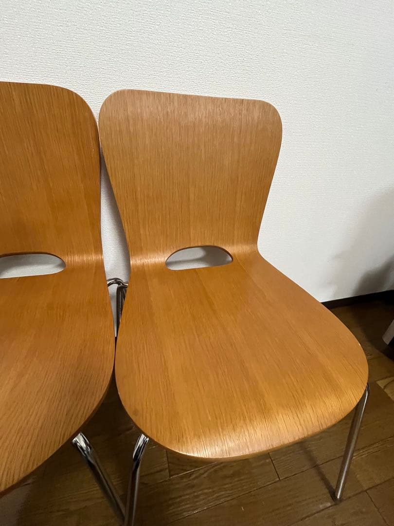 《unico》木製椅子2脚セット★廃番品★