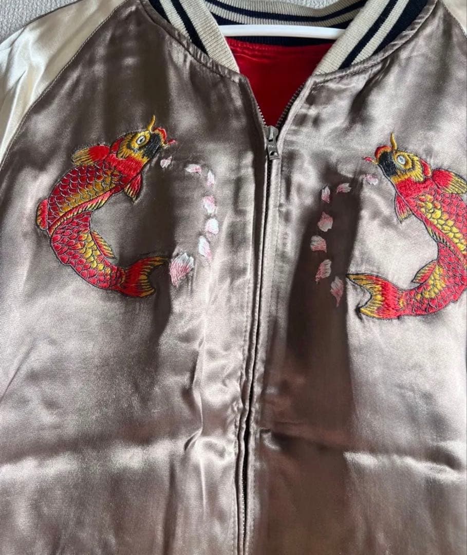 IOLANI トレンドスカジャン刺繍 居楽仁 L