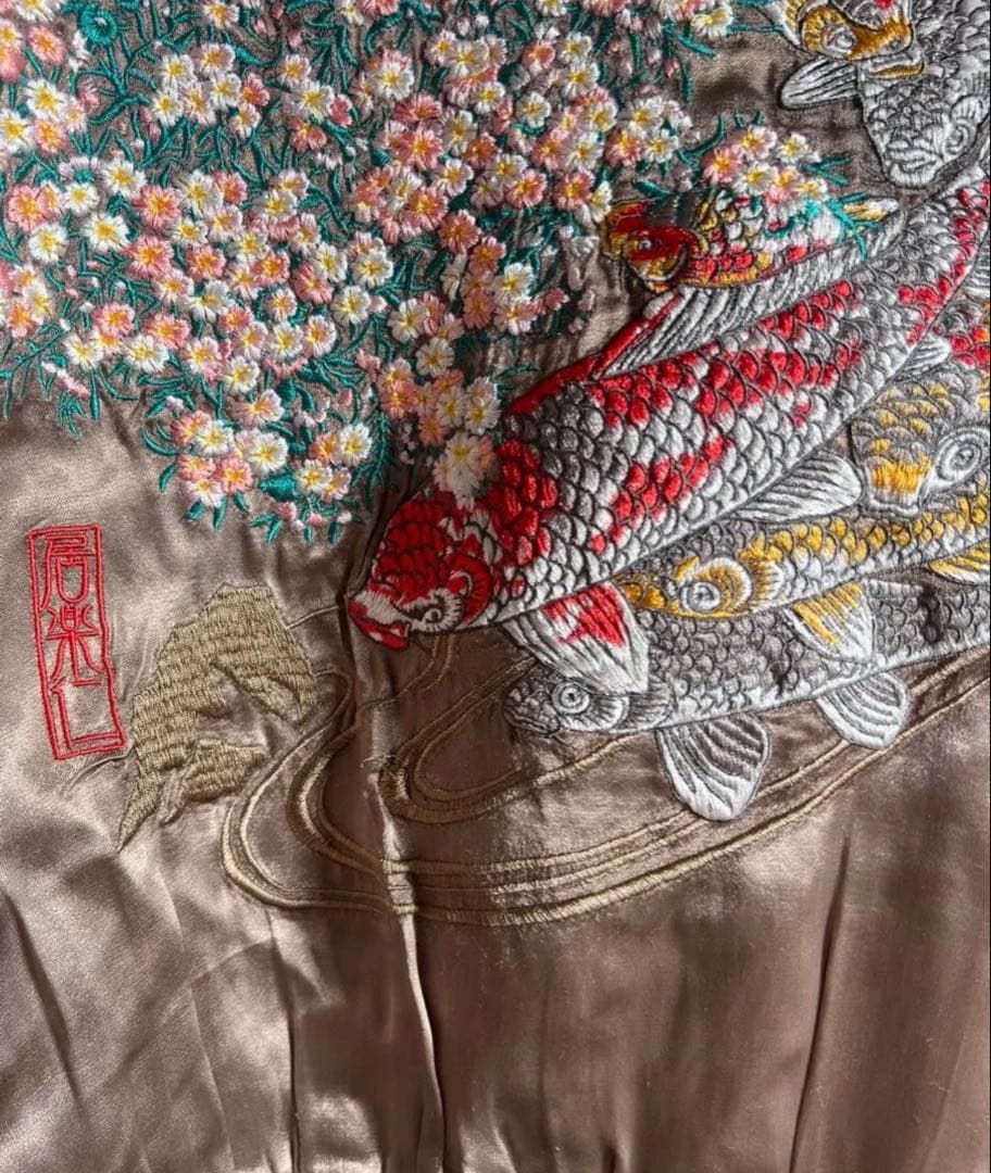 IOLANI トレンドスカジャン刺繍 居楽仁 L