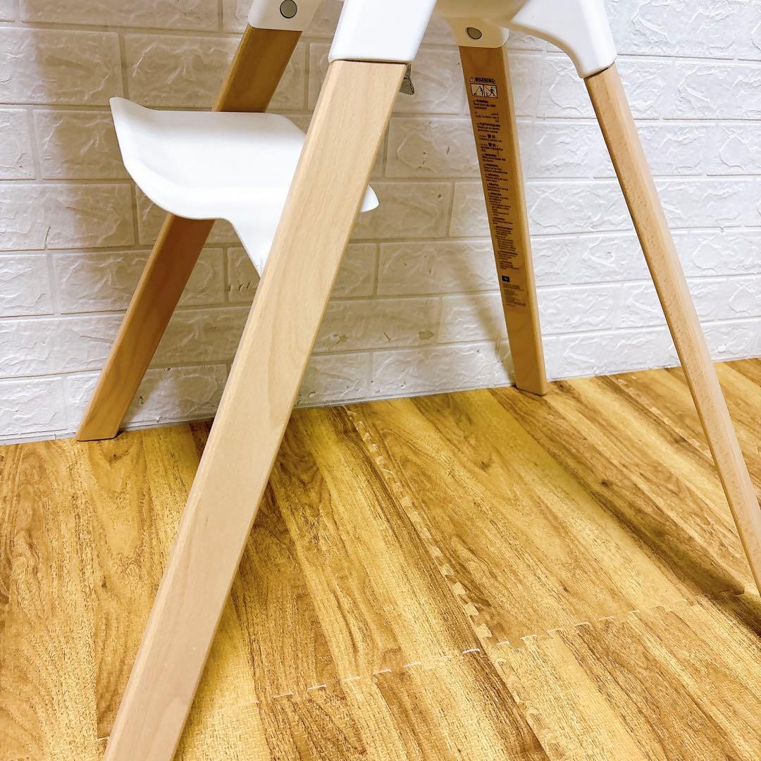 美品　ストッケ クリック トレイ ハーネス付き ベビーチェア ハイチェアホワイト