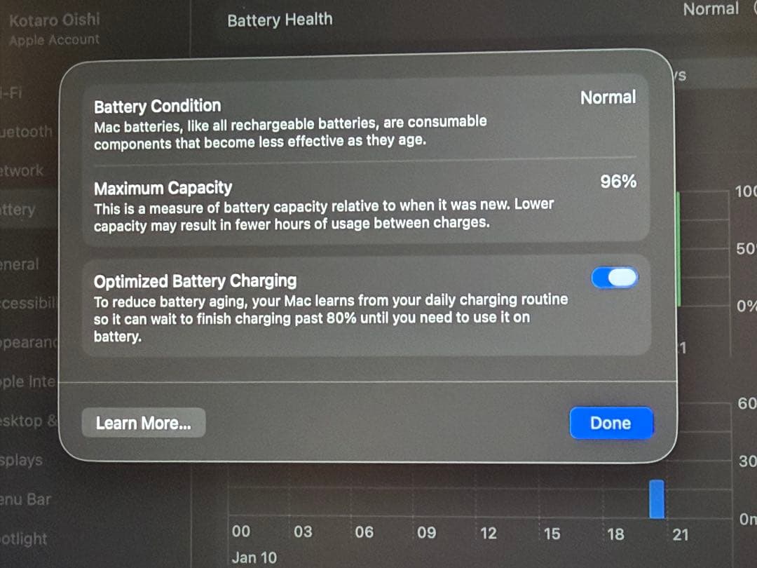【美品・バッテリー良好】M1 MacBook Air 16GB/1TB USキー