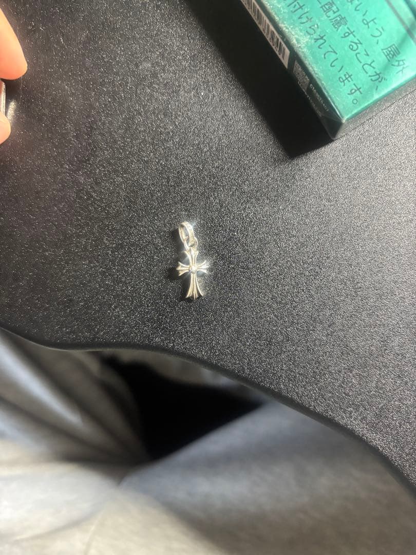 クロムハーツ ベビーファットクロスチャーム、ドッグタグタイニーカット、チェーン