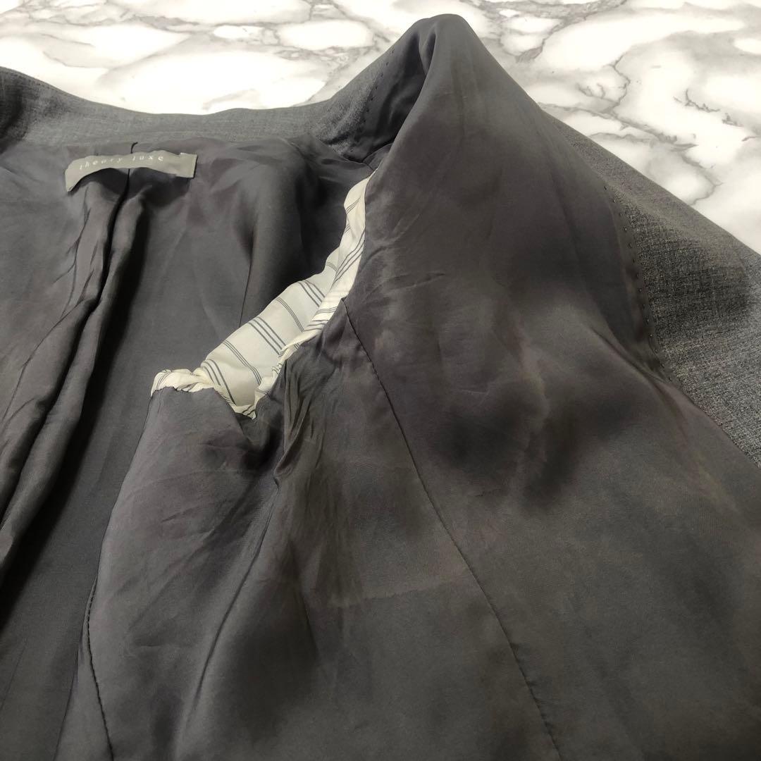 美品✨️ セオリーリュークス スーツ上下 ノーカラージャケット 40サイズ