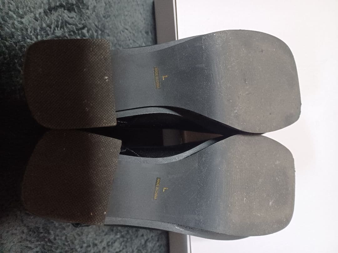 HARE　ガラソールチャンキーブーツ　ブラック　L