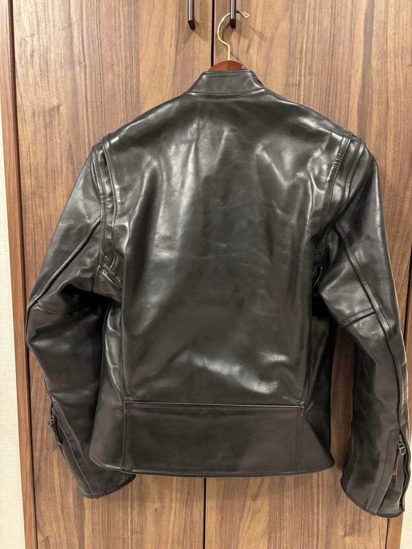 リ*ー様 早い者勝ち　試着のみ　34 エアロレザー CAFE RACER ブラッ