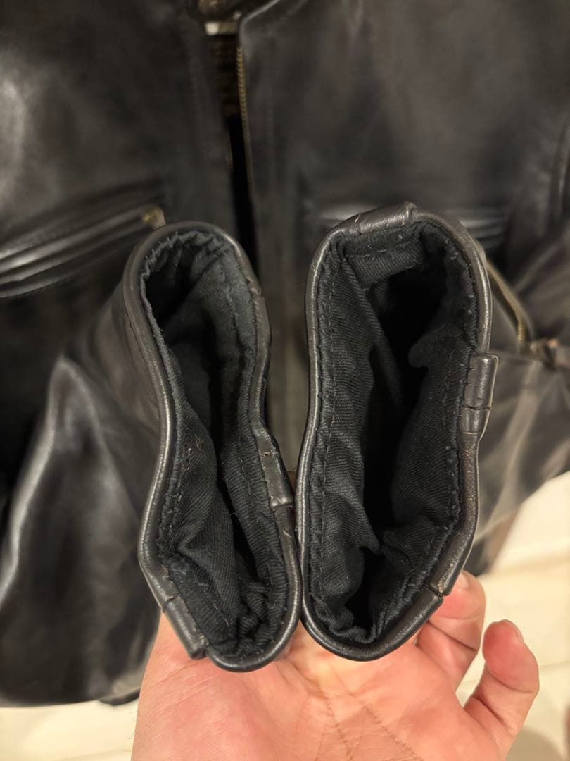 リ*ー様 早い者勝ち　試着のみ　34 エアロレザー CAFE RACER ブラッ