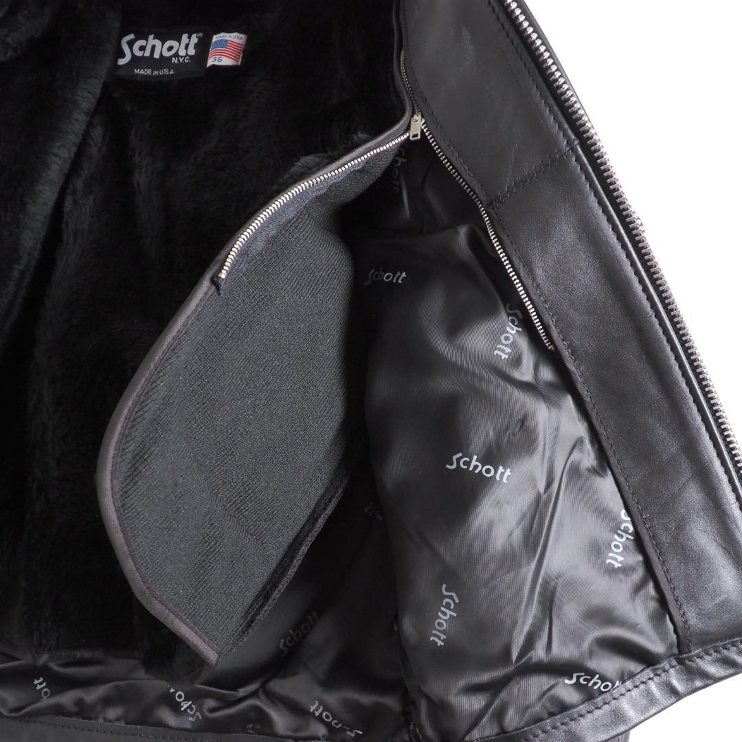 Schott　ショット641　size36　シングルライダース　ライナー付き