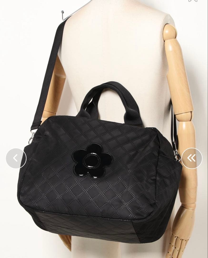 マリークワント ピンソニックキルトデイジー ライトボストン　大きいサイズ