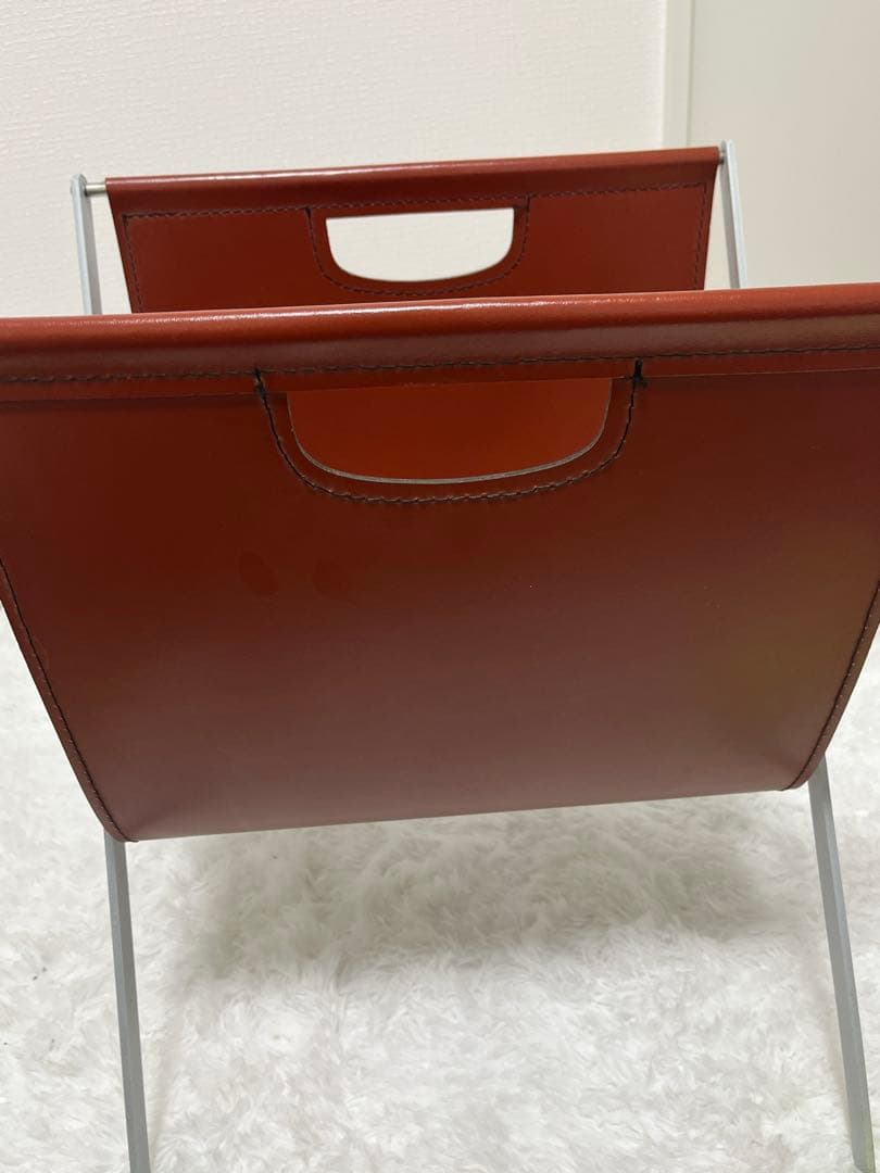 ACTUS アクタス　本革レザー　マガジンラック　フォールディグ　カッシーナ