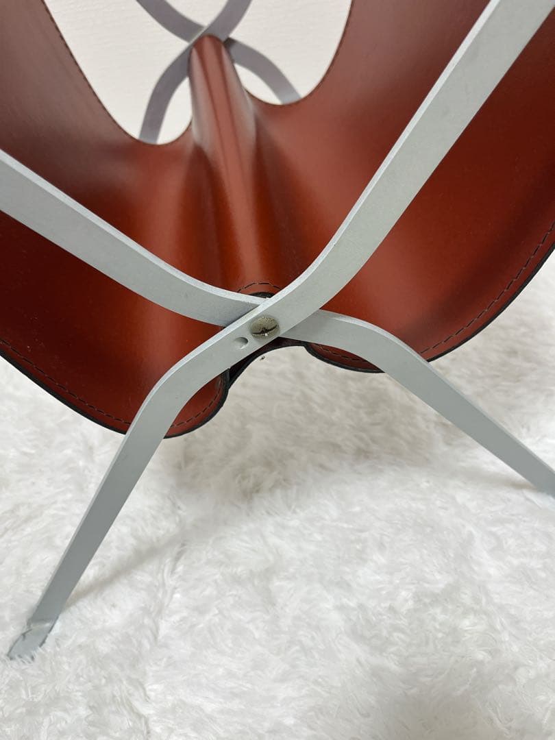 ACTUS アクタス　本革レザー　マガジンラック　フォールディグ　カッシーナ