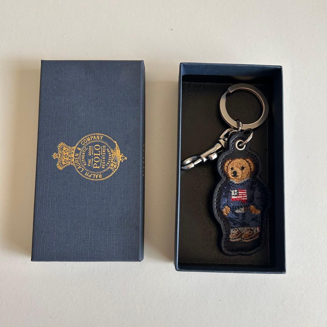 POLO RALPH LAUREN クマ刺繍キーホルダー　キーリング（箱付き）