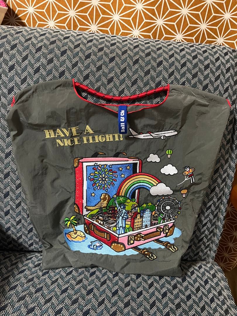 JALオリジナル エコバッグ スーツケースデザイン