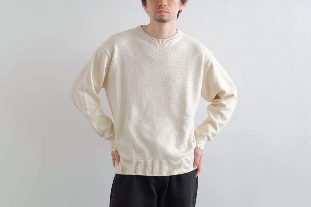 BATONER コットンカシミヤ スーパーソフト クルーネック サイズ3