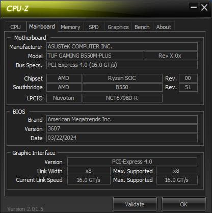 「中古動作品」ASUS TUF GAMING B550-PLUS