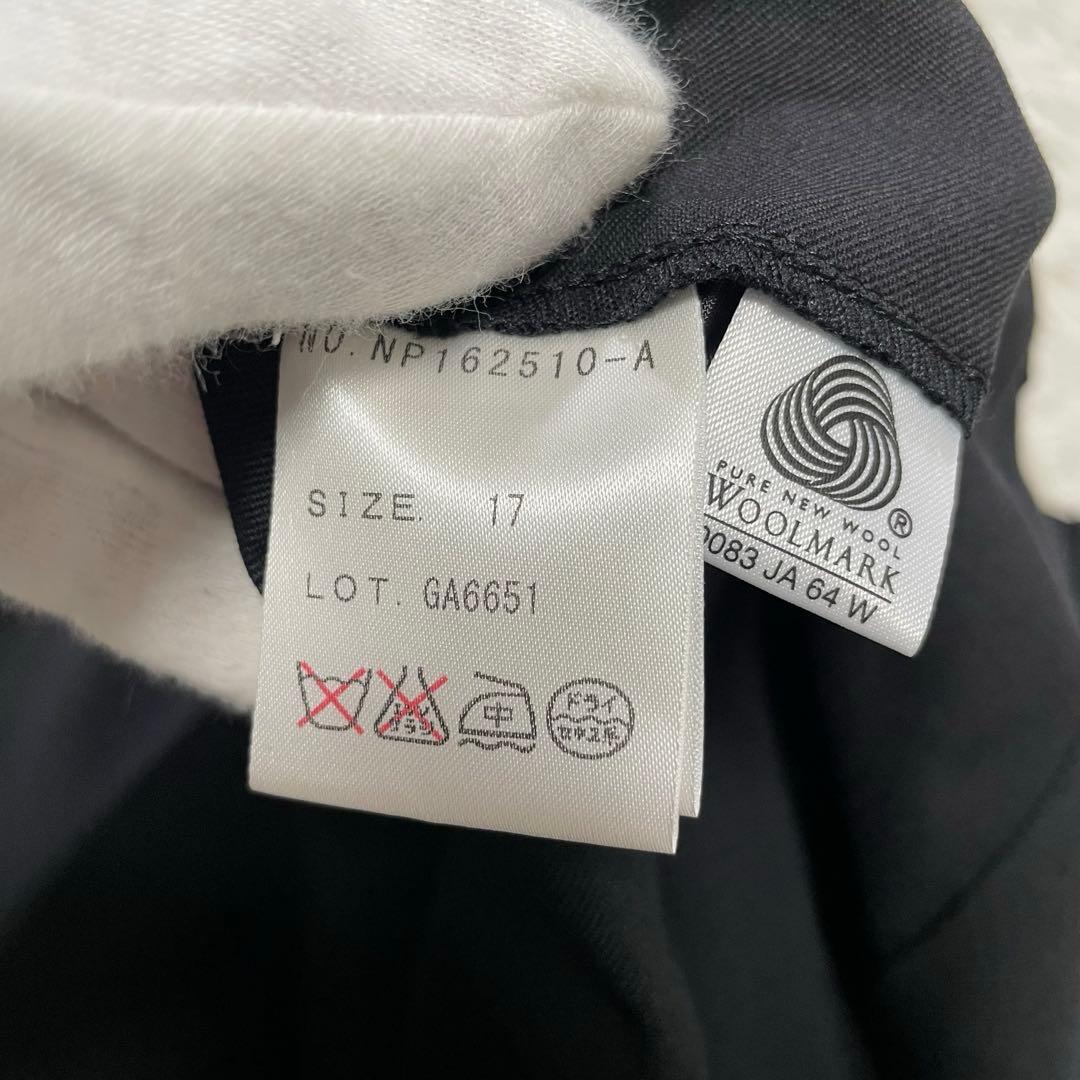 美品 エヌライン パンツスーツ 3点セット 大きいサイズ 17号 ブラック　黒