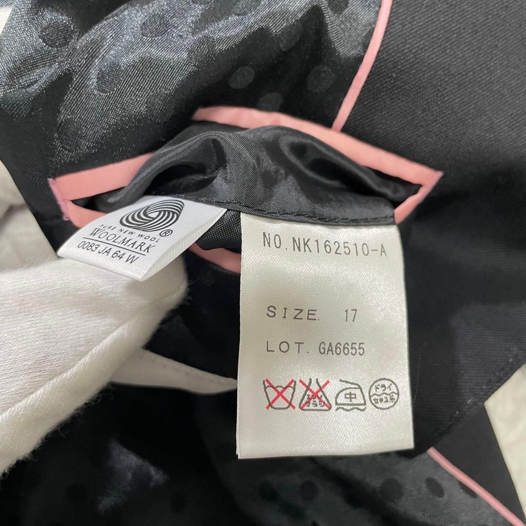 美品 エヌライン パンツスーツ 3点セット 大きいサイズ 17号 ブラック　黒