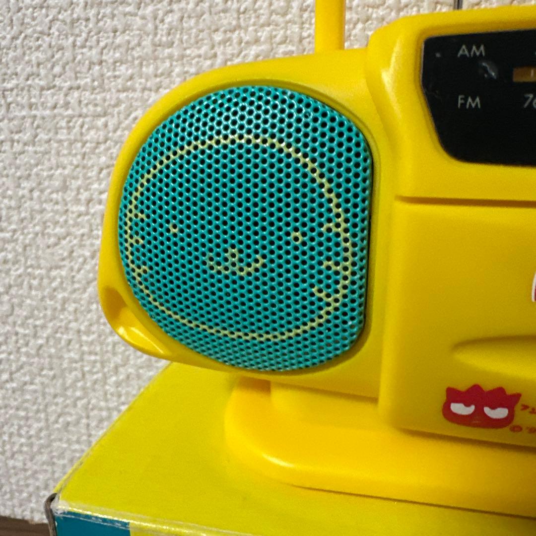 【希少・1997年】　サンリオ　バッドばつ丸　ミニポータブル　AM/FM　ラジオ