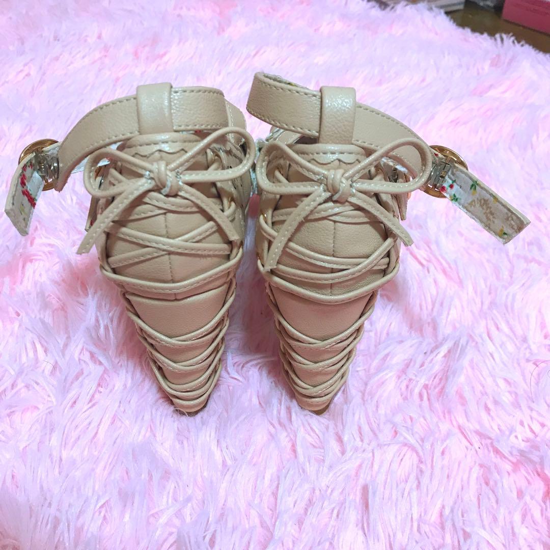 【LIZLISA正規品】リボン レース ストラップ パンプス【希少】