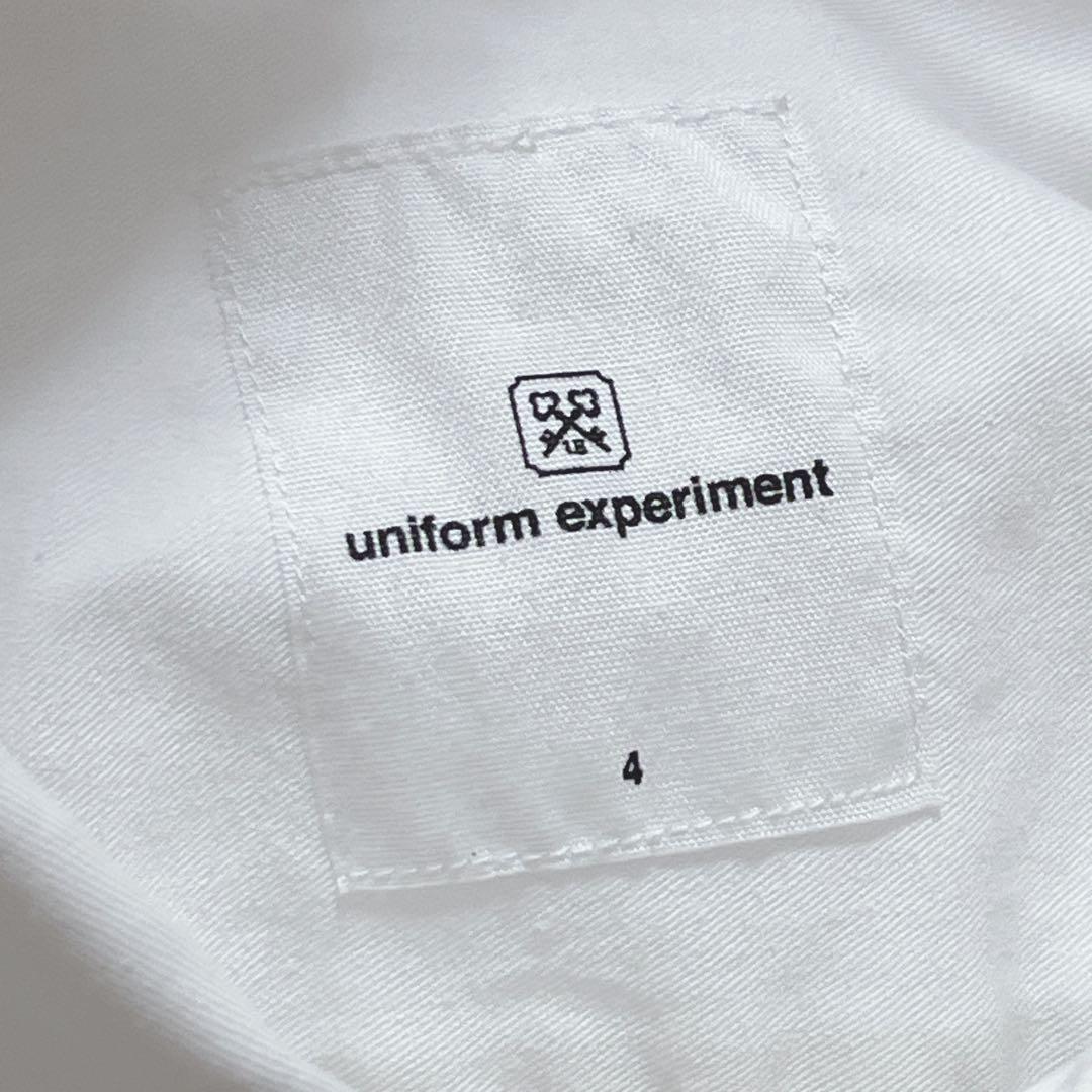 『ユニフォームエクスペリメント』オーバーサイズシャツ ジップポケット プリント