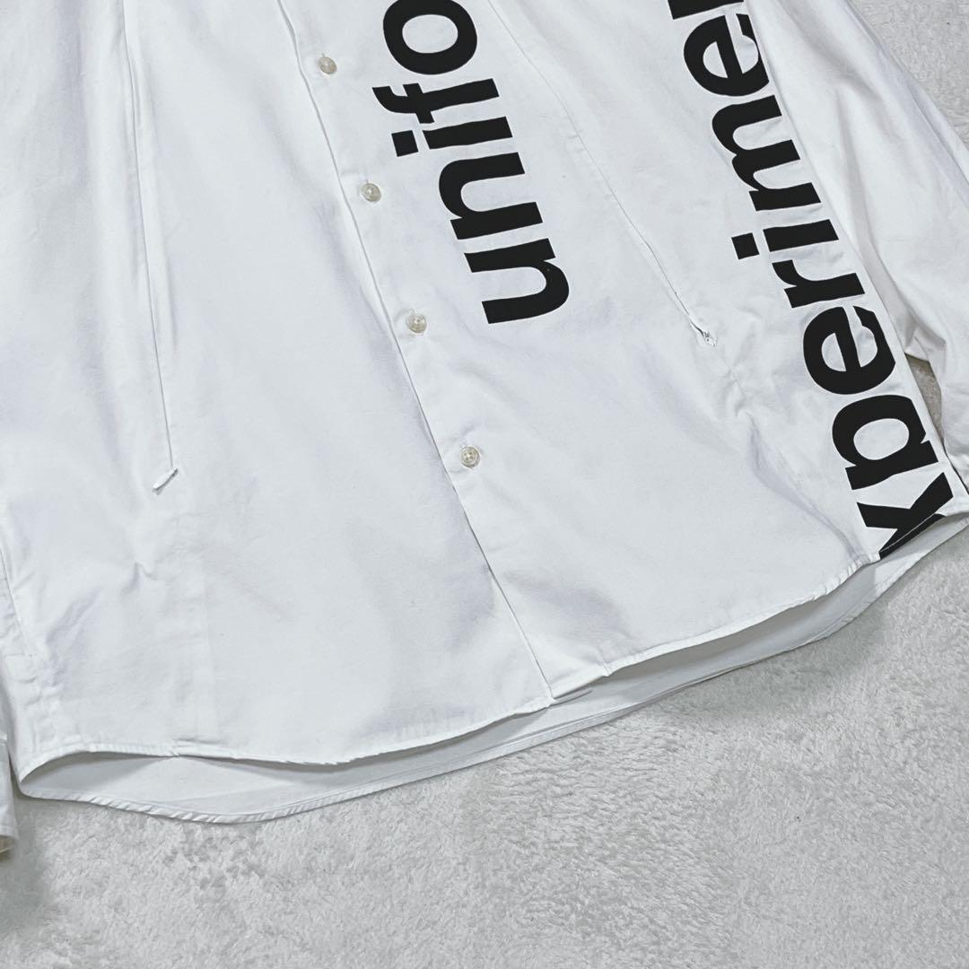 『ユニフォームエクスペリメント』オーバーサイズシャツ ジップポケット プリント