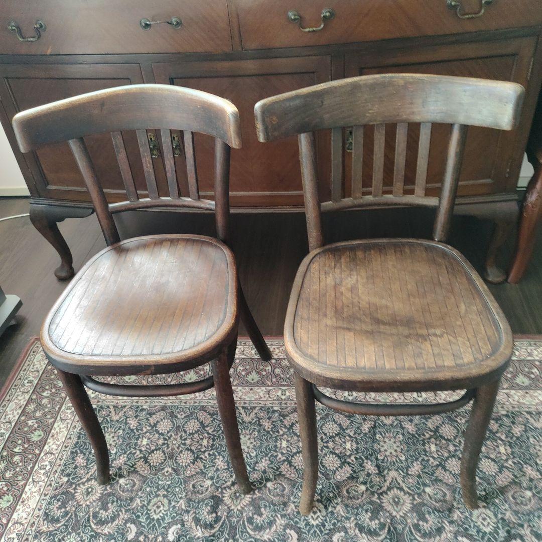 【Bossa】　◆No.1 英国アンティーク　木製チェア　ブラウン◆