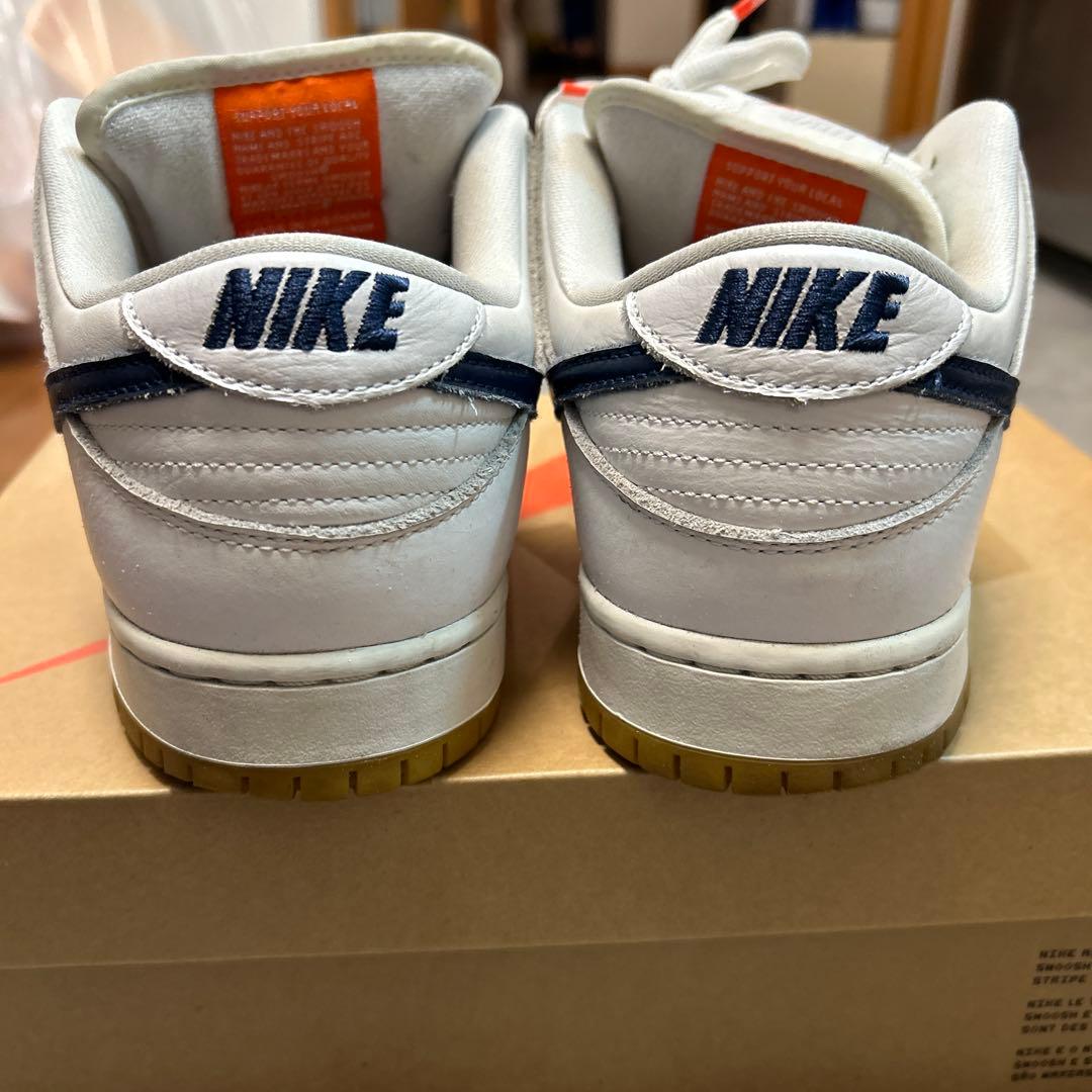 ナイキ SB ダンク ロー オレンジレーベル ホワイト ネイビー　27.5