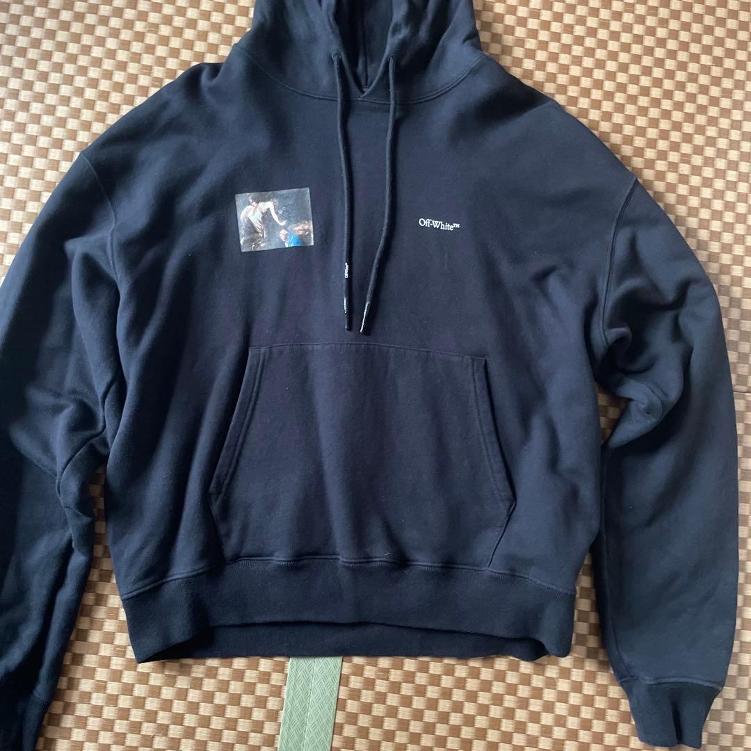 Off-White アートプリント ブラックパーカー