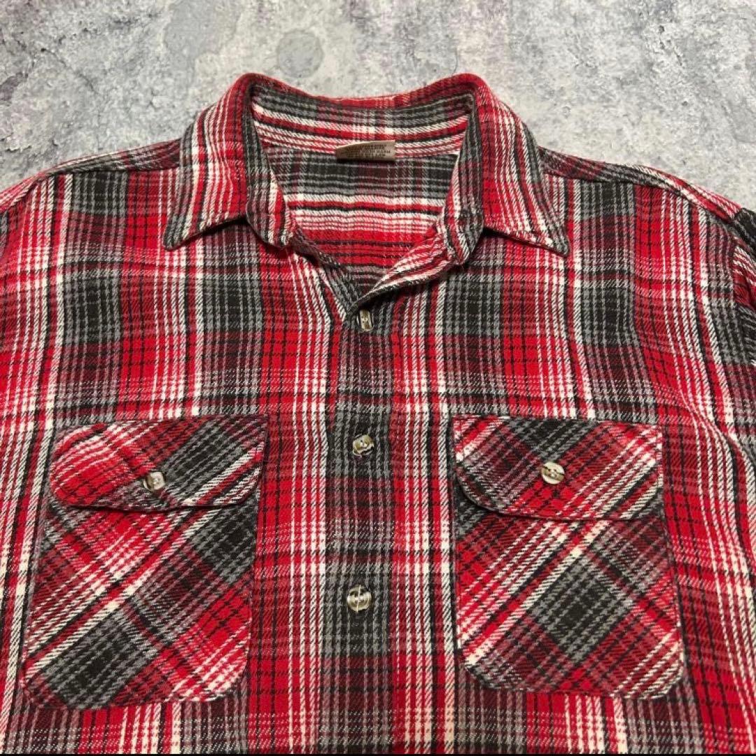 限定価格　好配色 90s USA製 FIVE BROTHER ネルシャツ XL