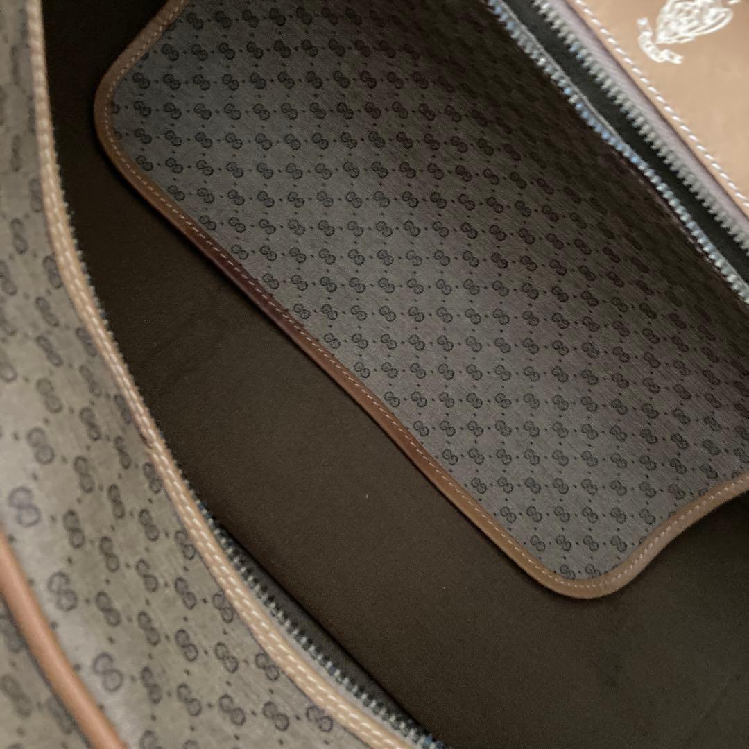 GUCCI ボストンバッグ ベージュ キャンバス・レザー