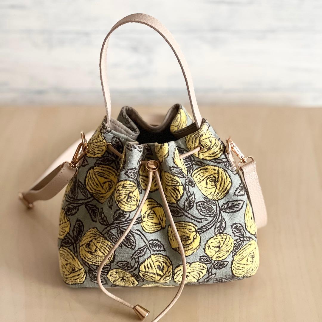 オーダー　巾着&ショルダーバッグ　ミナペルホネンrosy