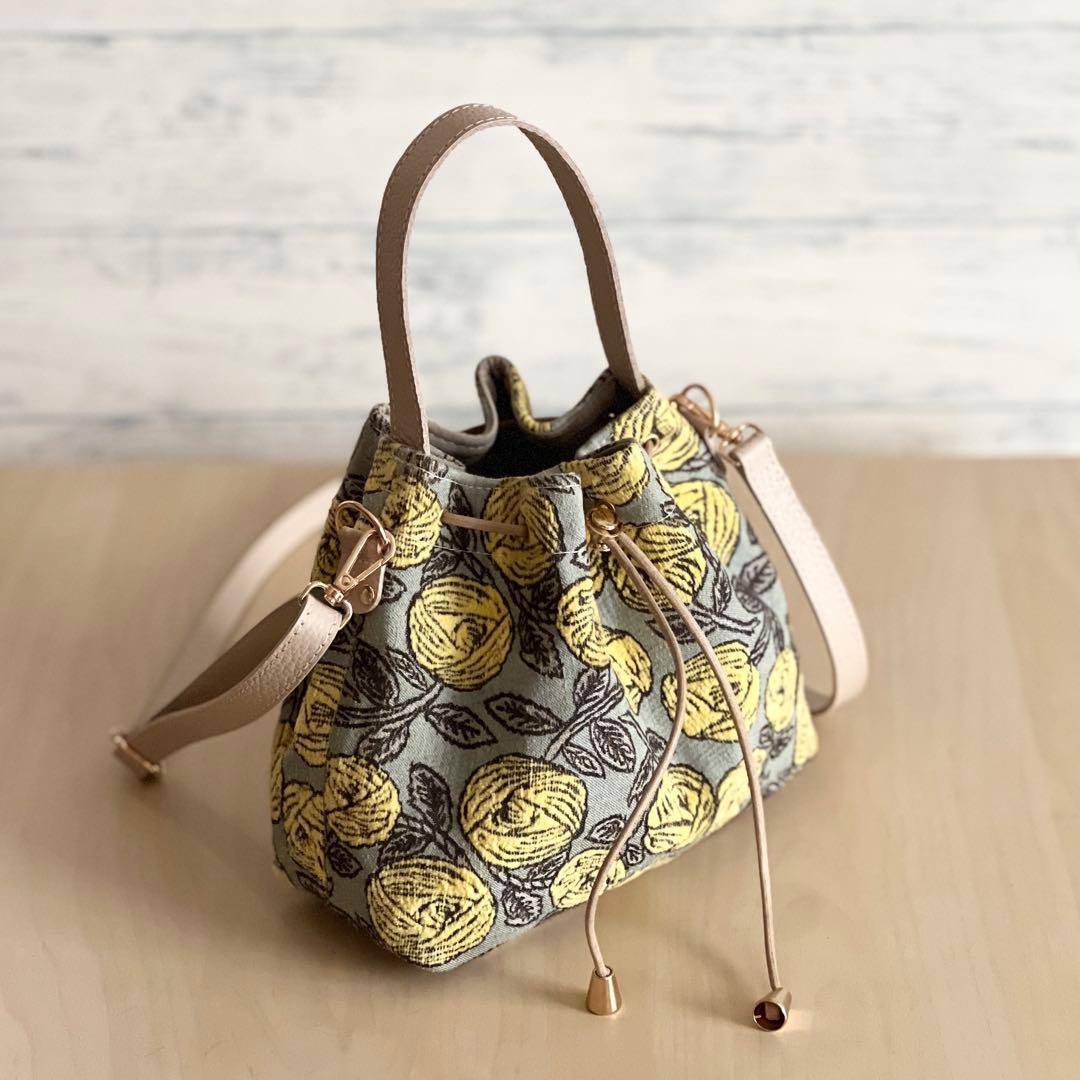 オーダー　巾着&ショルダーバッグ　ミナペルホネンrosy