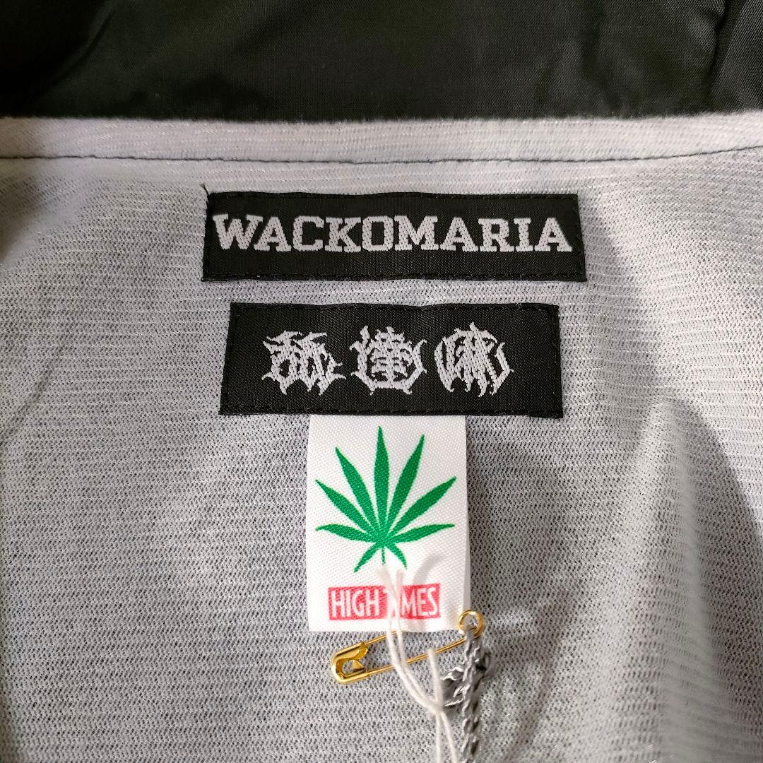 下げ札付き ワコマリア×舐達麻×ハイタイムス プリント コーチジャケット XL