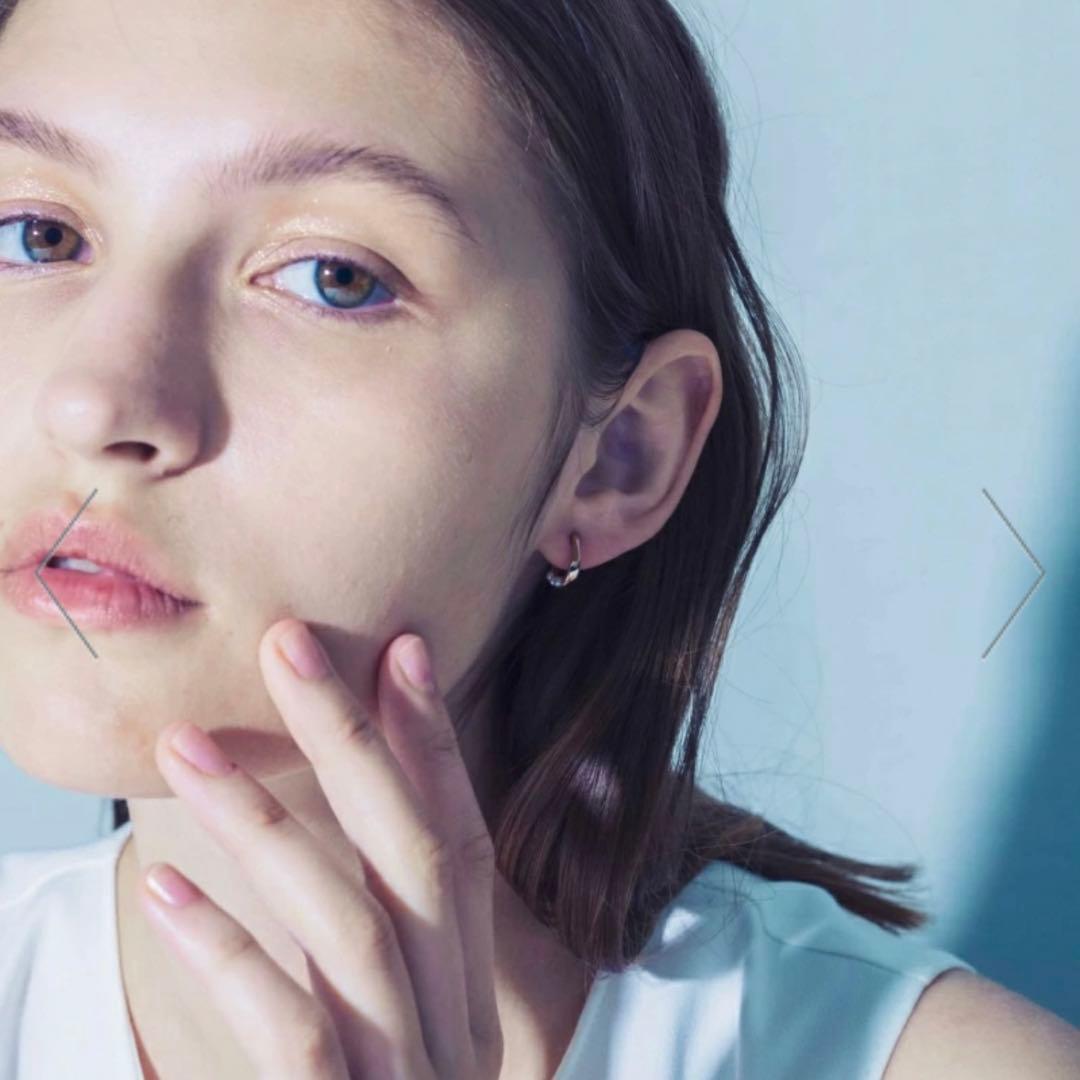 ete パール ツイスト フープ ピアス