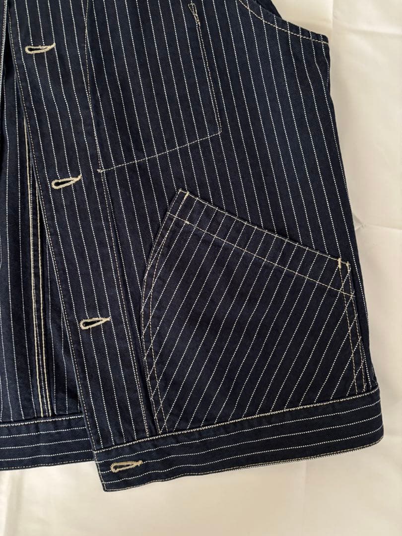 Schott ショット オールドヒッコリー デニムベスト XL ピンストライプ