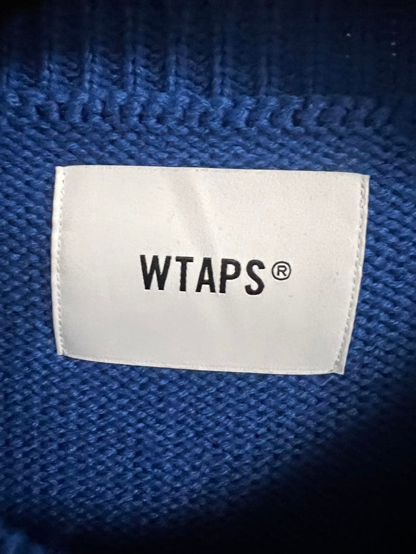 WTAP SIGN SWEATER POLY 2024AW ブルー