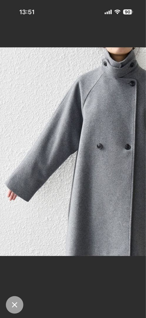 SHIPS any: スタンド & ダブル カラー コート 24FW