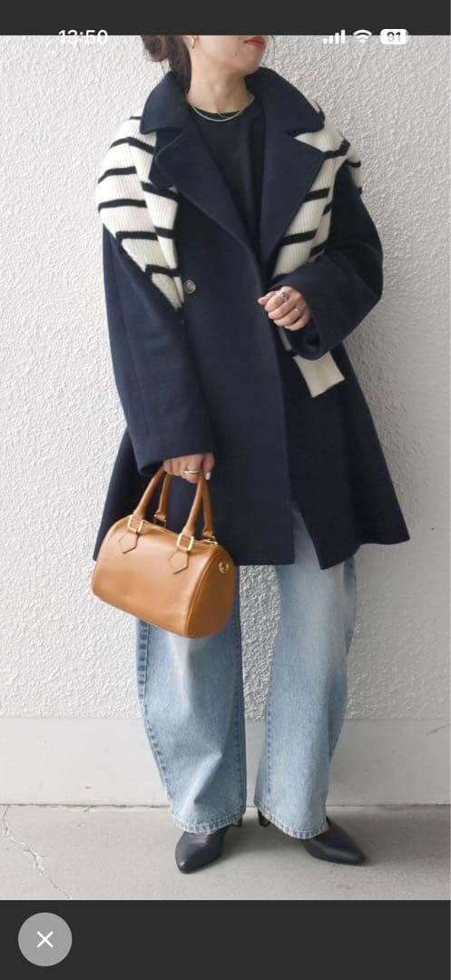 SHIPS any: スタンド & ダブル カラー コート 24FW