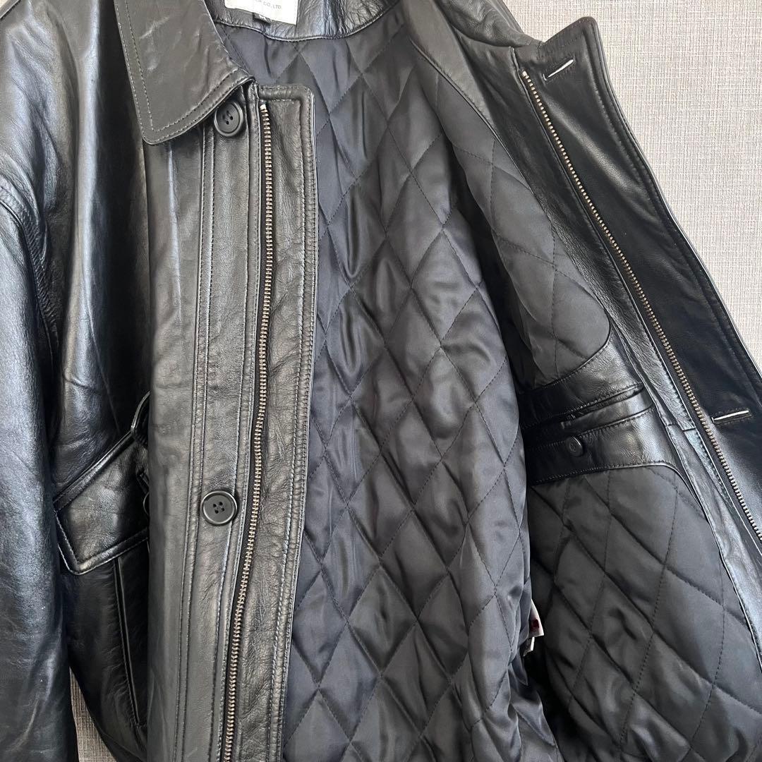 vintage A-2 レザーフライトジャケット ブラック 中綿 古着 y2k