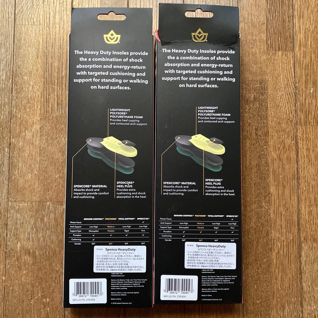 【新品・未使用】スペンコ　インソール ♯ 4 (27.0-28.5cm)✖️2