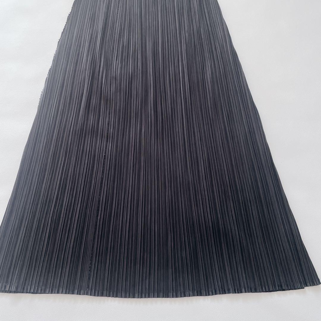 美品✨PLEATS PLEASE プリーツプリーズ フレアスカート　ロング　黒